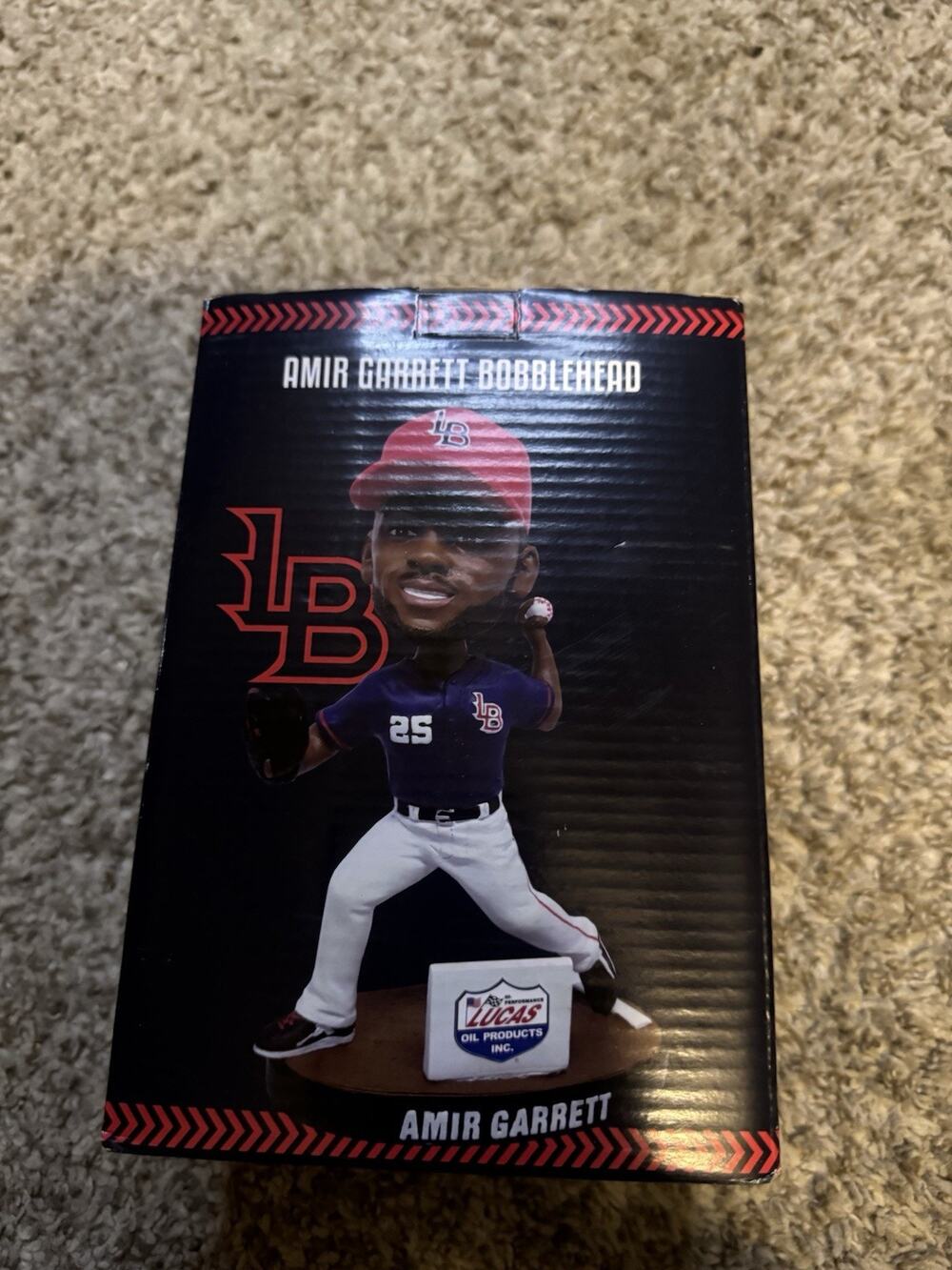 2017 Amir Garrett Louisville Bats Bobblehead SGA Lucas Oil New In Box